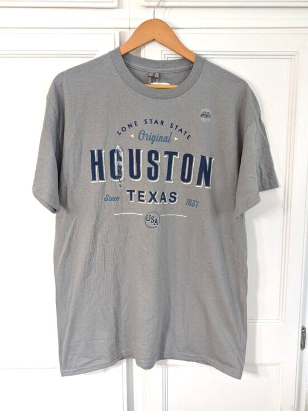 Houston Graphic Short-Sleeve Tee - Gray L